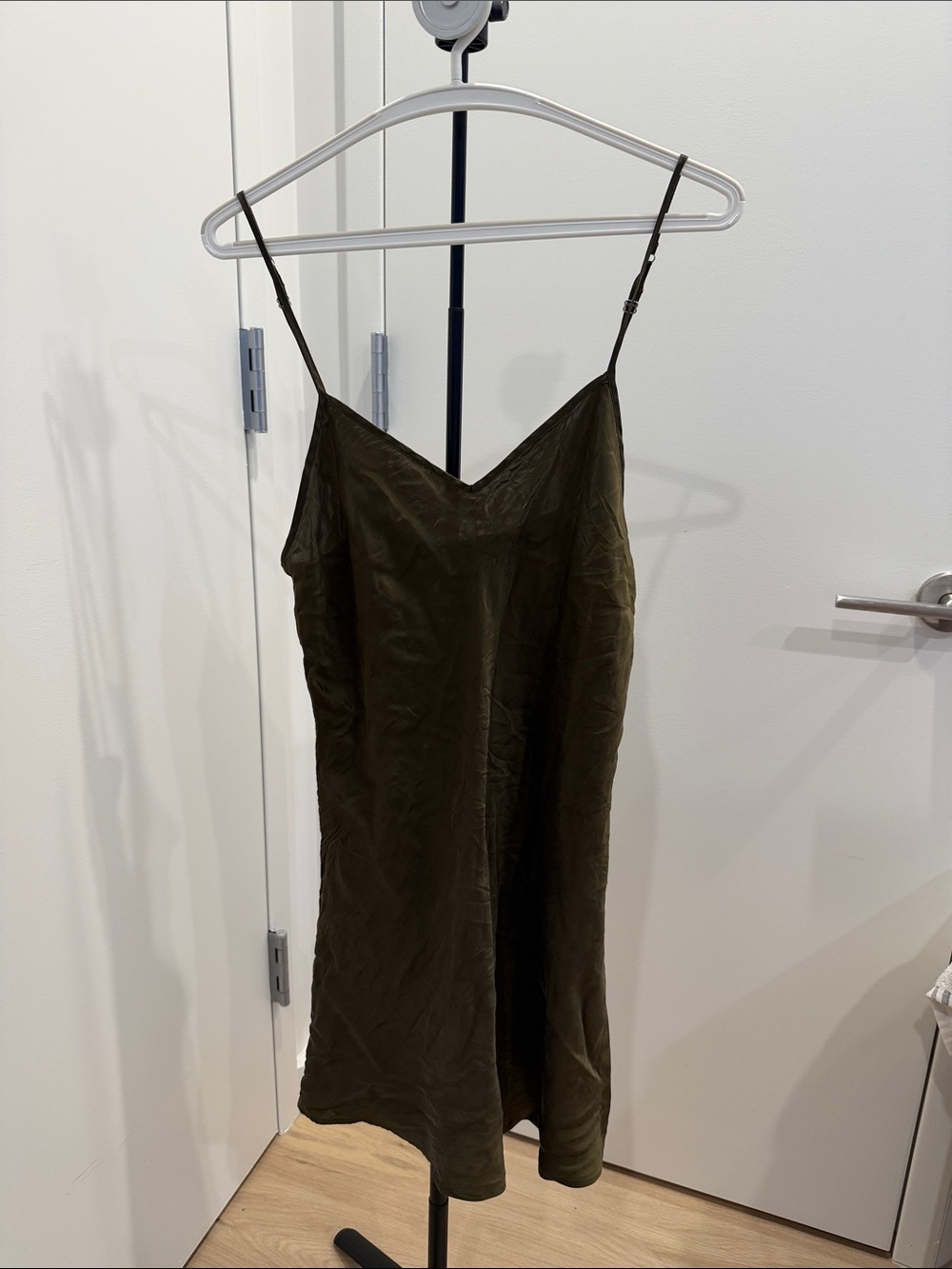 intimissimi Olive Green Satin Slip Dress